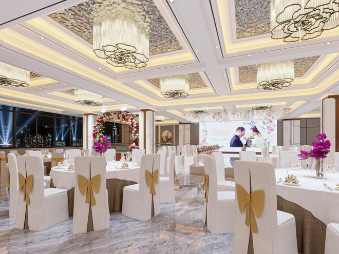 陕西宴会厅装修设计西安宴会中心装修陕西酒店大厅(图1)